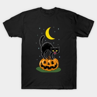 Vintage Black Cat T-Shirt